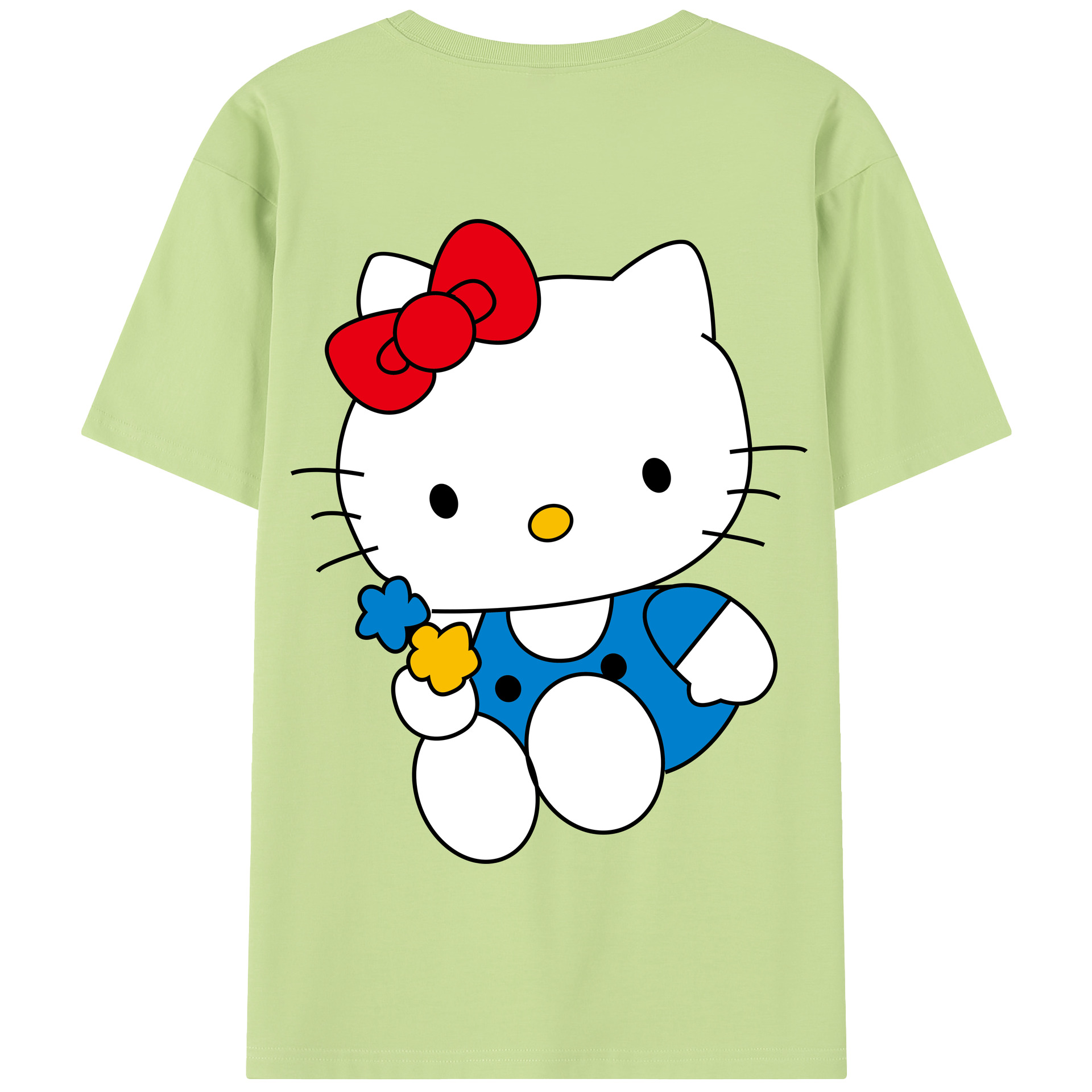 （画像用） Hello Kitty ハローキティ 綿100％半袖Tシャツ（背面プリント）